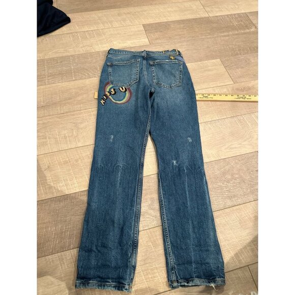 ZARA WOMAN PREMIUM DENIM COLLECTION EMBROIDERED JEANS SIZE 2 - Picture 8 of 9